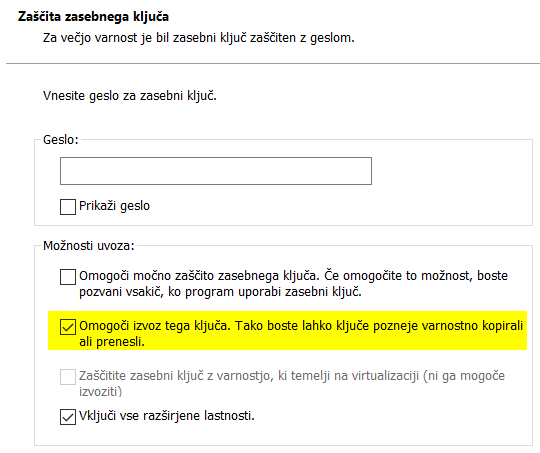 Instalacija certifikata za FURS in E-račune